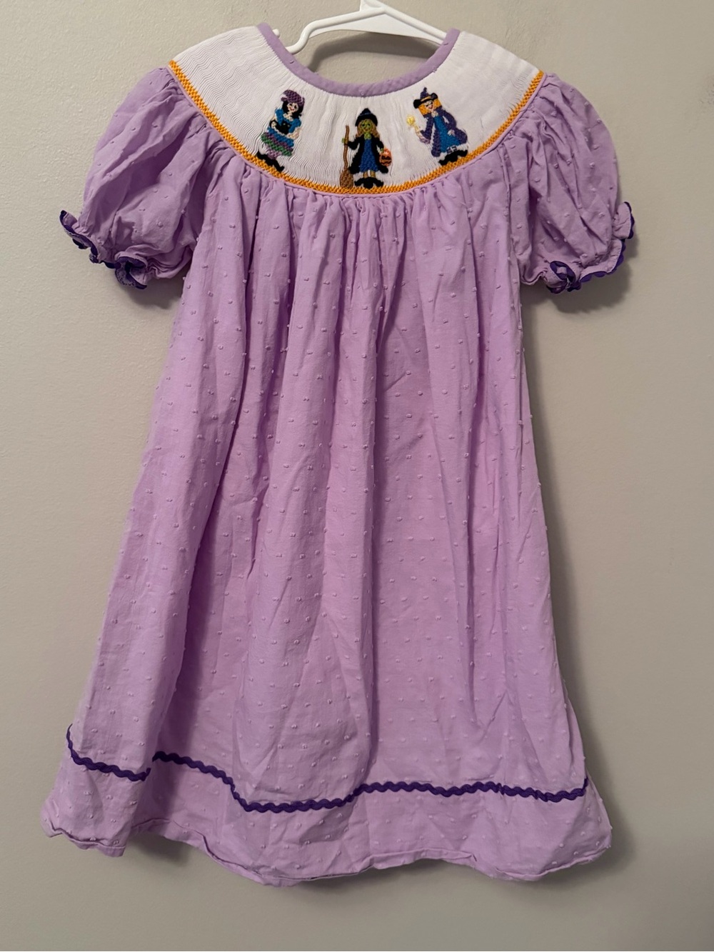 Smockingbird Purple Smocked Hocus Pocus Dress